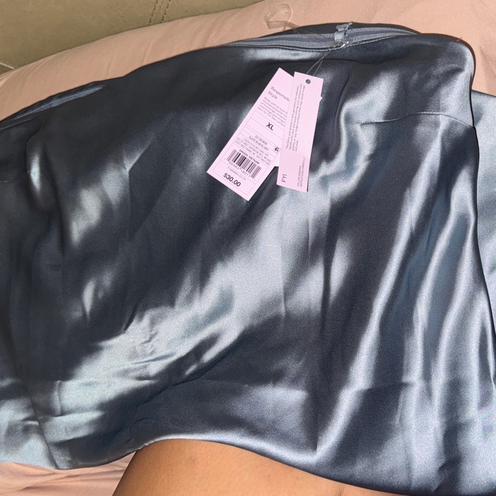 Sleek Satin Mini Dress in Blue